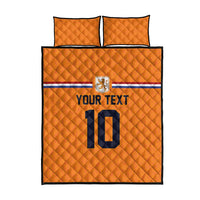 Custom Netherlands Football 2024 Road To The Champion Quilt Bed Set Oranje Holland Clockwork Orange The Flying Home Color - Wonder Print Shop
