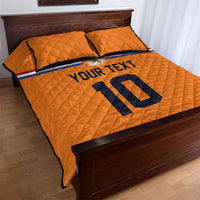 Custom Netherlands Football 2024 Road To The Champion Quilt Bed Set Oranje Holland Clockwork Orange The Flying Home Color - Wonder Print Shop