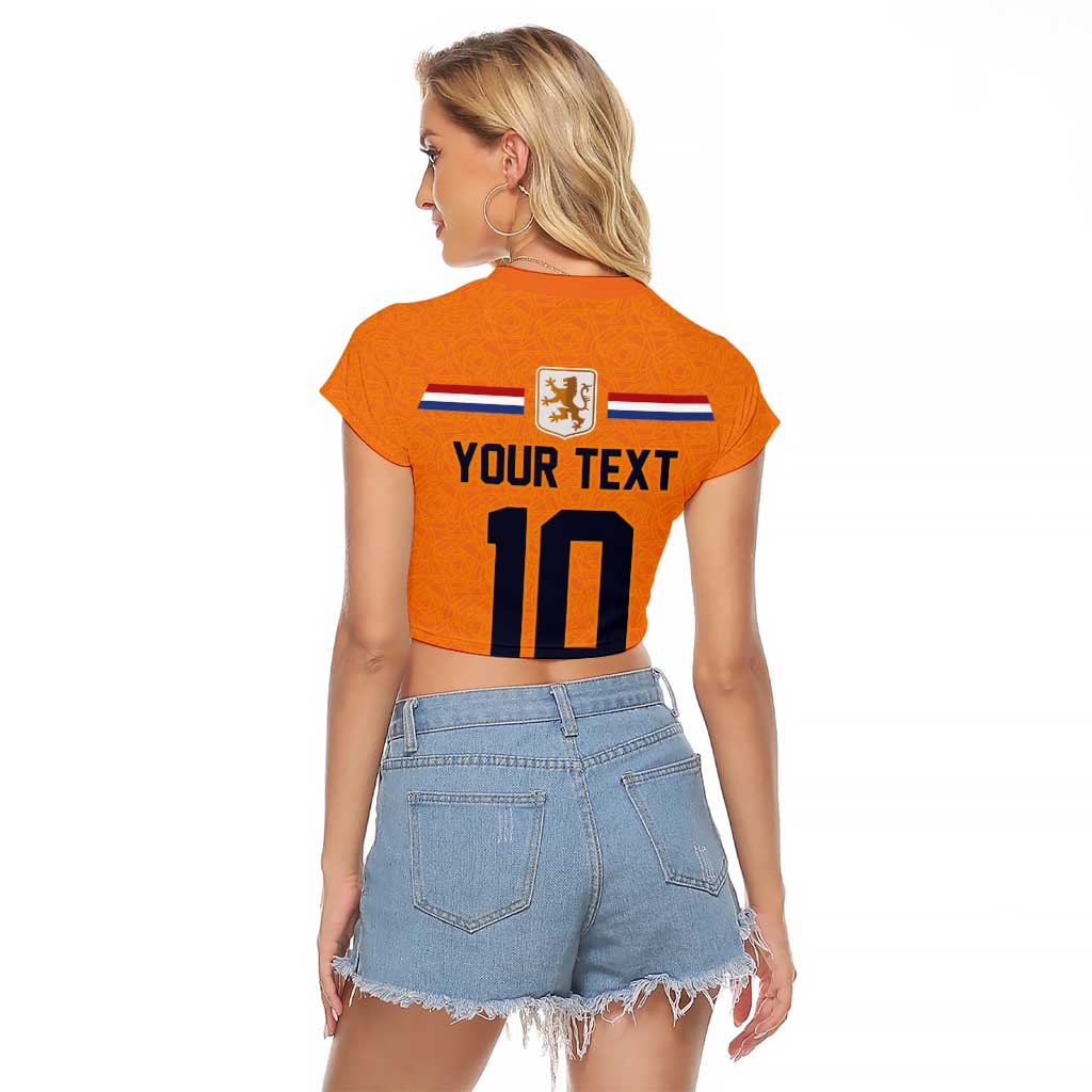 Custom Netherlands Football 2024 Road To The Champion Raglan Cropped T Shirt Oranje Holland Clockwork Orange The Flying Home Color - Wonder Print Shop