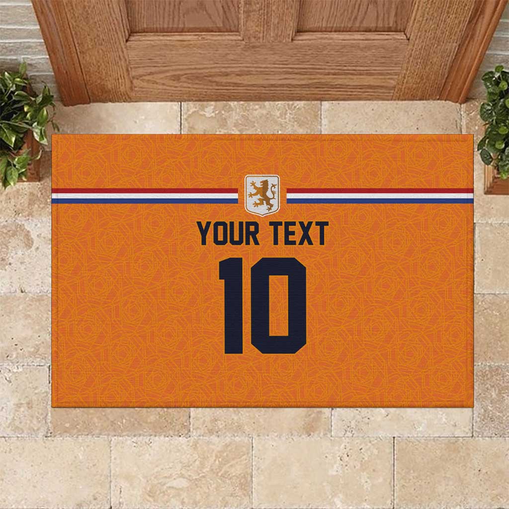 Custom Netherlands Football 2024 Road To The Champion Rubber Doormat Oranje Holland Clockwork Orange The Flying Home Color - Wonder Print Shop