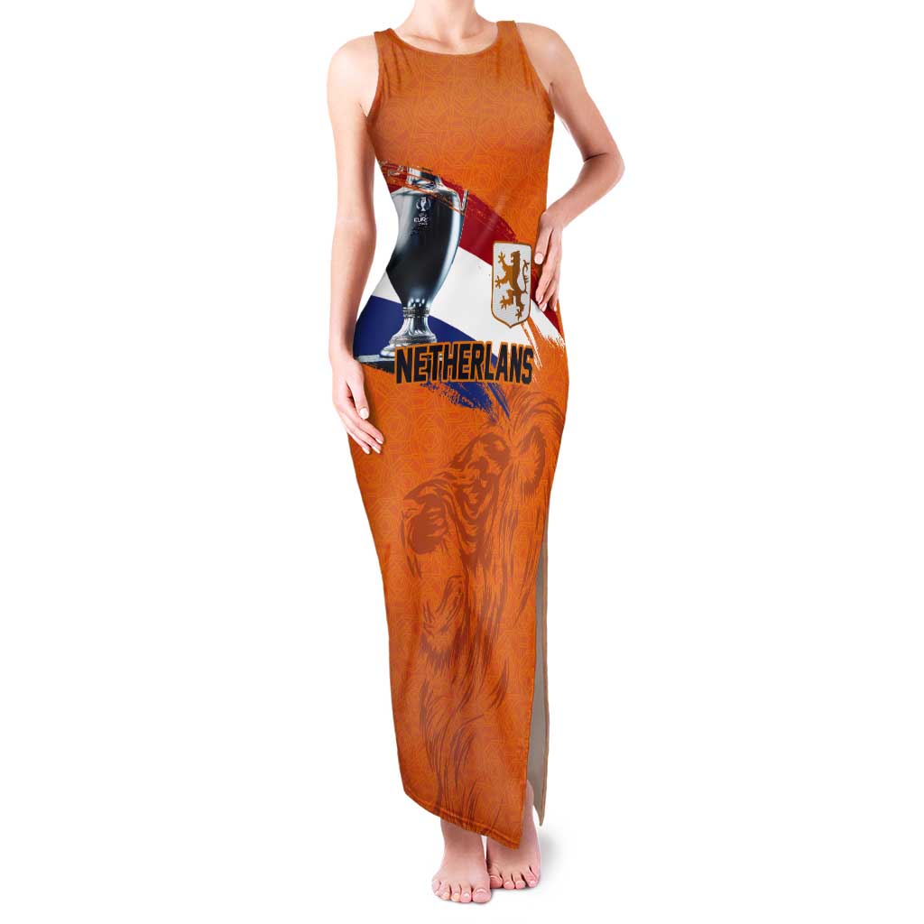 Custom Netherlands Football 2024 Road To The Champion Tank Maxi Dress Oranje Holland Clockwork Orange The Flying Home Color - Wonder Print Shop