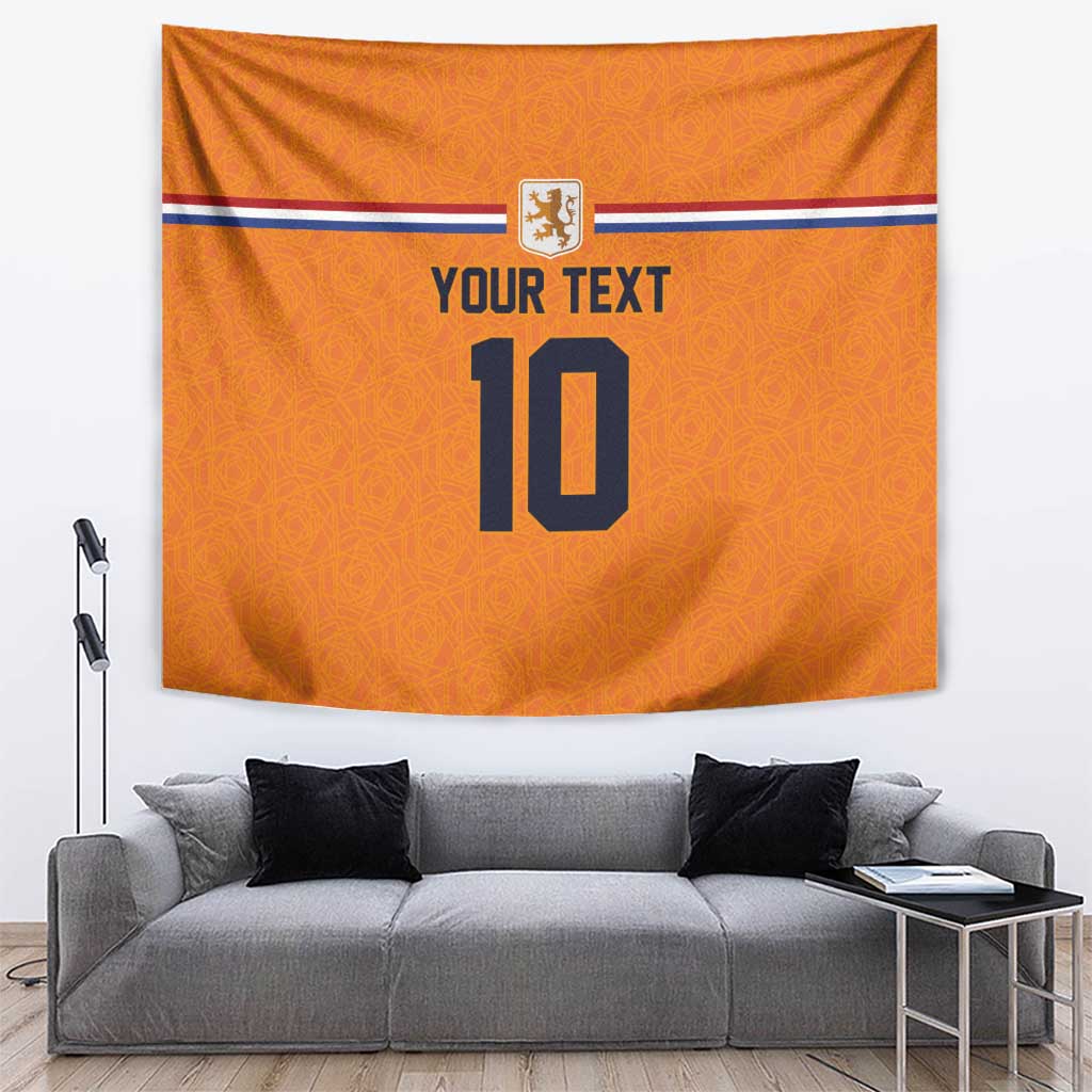 Custom Netherlands Football 2024 Road To The Champion Tapestry Oranje Holland Clockwork Orange The Flying Home Color - Wonder Print Shop