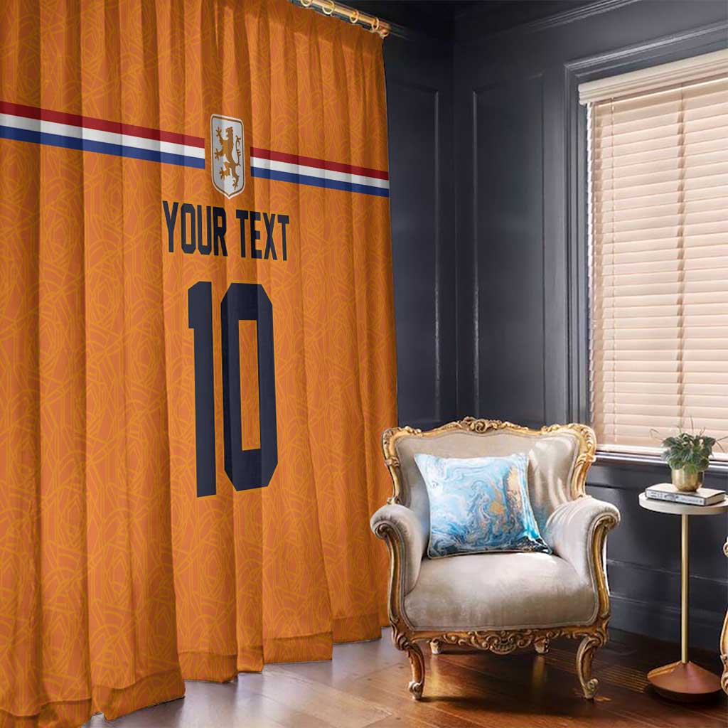 Custom Netherlands Football 2024 Road To The Champion Window Curtain Oranje Holland Clockwork Orange The Flying Home Color - Wonder Print Shop