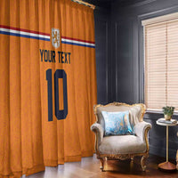 Custom Netherlands Football 2024 Road To The Champion Window Curtain Oranje Holland Clockwork Orange The Flying Home Color - Wonder Print Shop