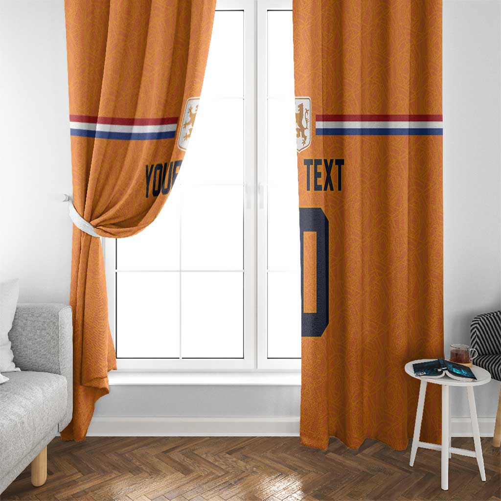Custom Netherlands Football 2024 Road To The Champion Window Curtain Oranje Holland Clockwork Orange The Flying Home Color - Wonder Print Shop