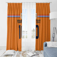 Custom Netherlands Football 2024 Road To The Champion Window Curtain Oranje Holland Clockwork Orange The Flying Home Color - Wonder Print Shop