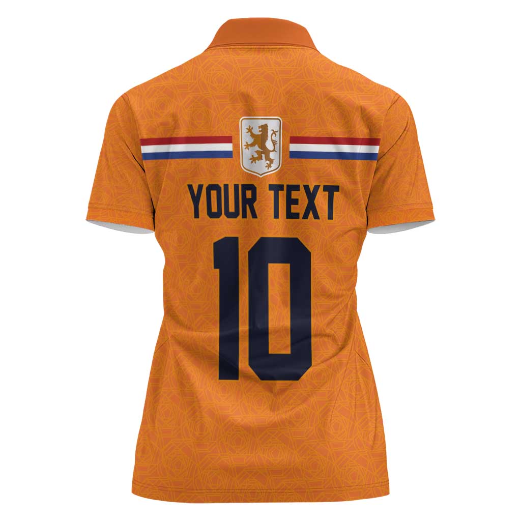 Custom Netherlands Football 2024 Road To The Champion Women Polo Shirt Oranje Holland Clockwork Orange The Flying Home Color - Wonder Print Shop