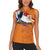 Custom Netherlands Football 2024 Road To The Champion Women Sleeveless Polo Shirt Oranje Holland Clockwork Orange The Flying Home Color - Wonder Print Shop