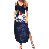 Custom Netherlands Football 2024 Road To The Champion Family Matching Summer Maxi Dress and Hawaiian Shirt Oranje Holland Clockwork Orange The Flying Away Color - Wonder Print Shop