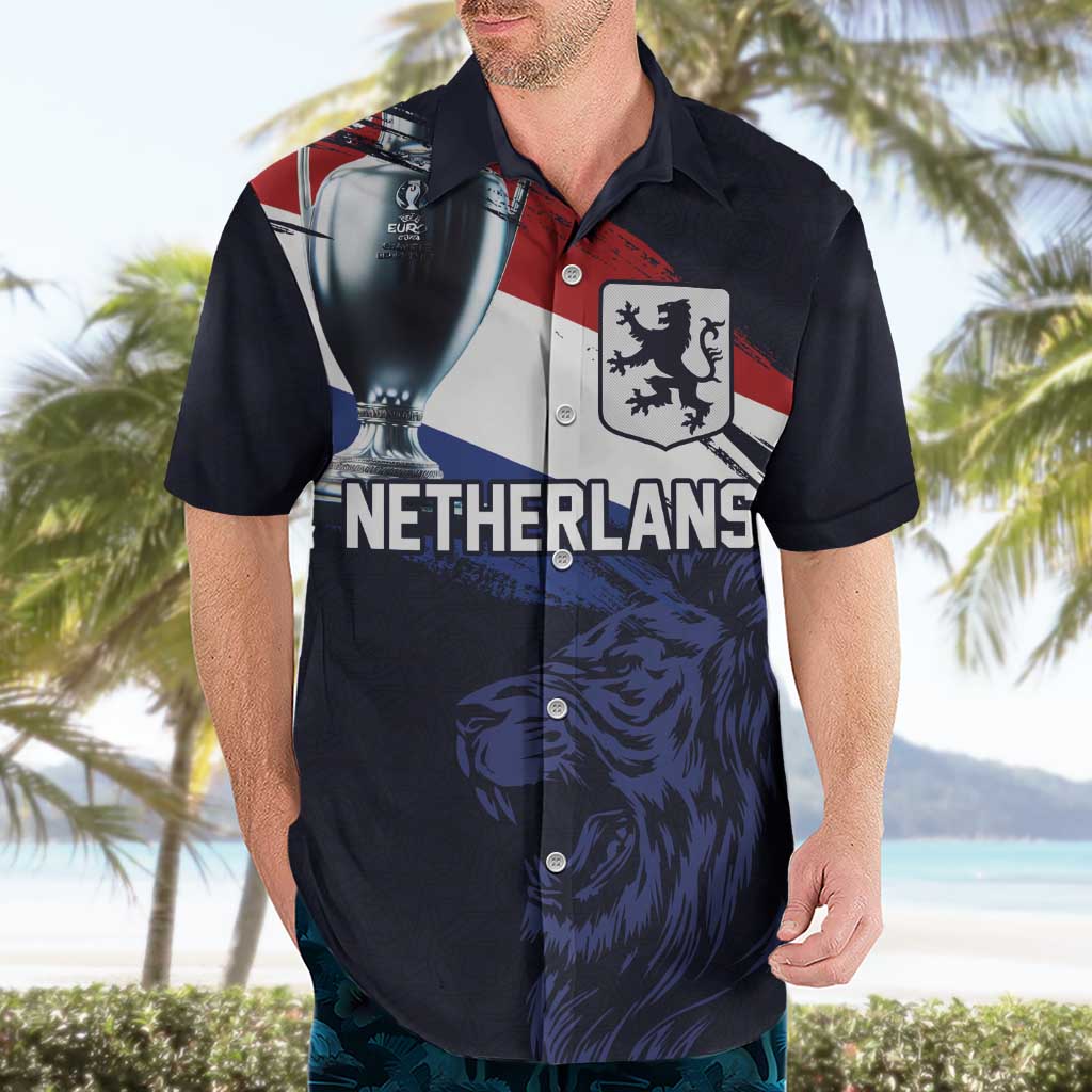 Custom Netherlands Football 2024 Road To The Champion Hawaiian Shirt Oranje Holland Clockwork Orange The Flying Away Color - Wonder Print Shop