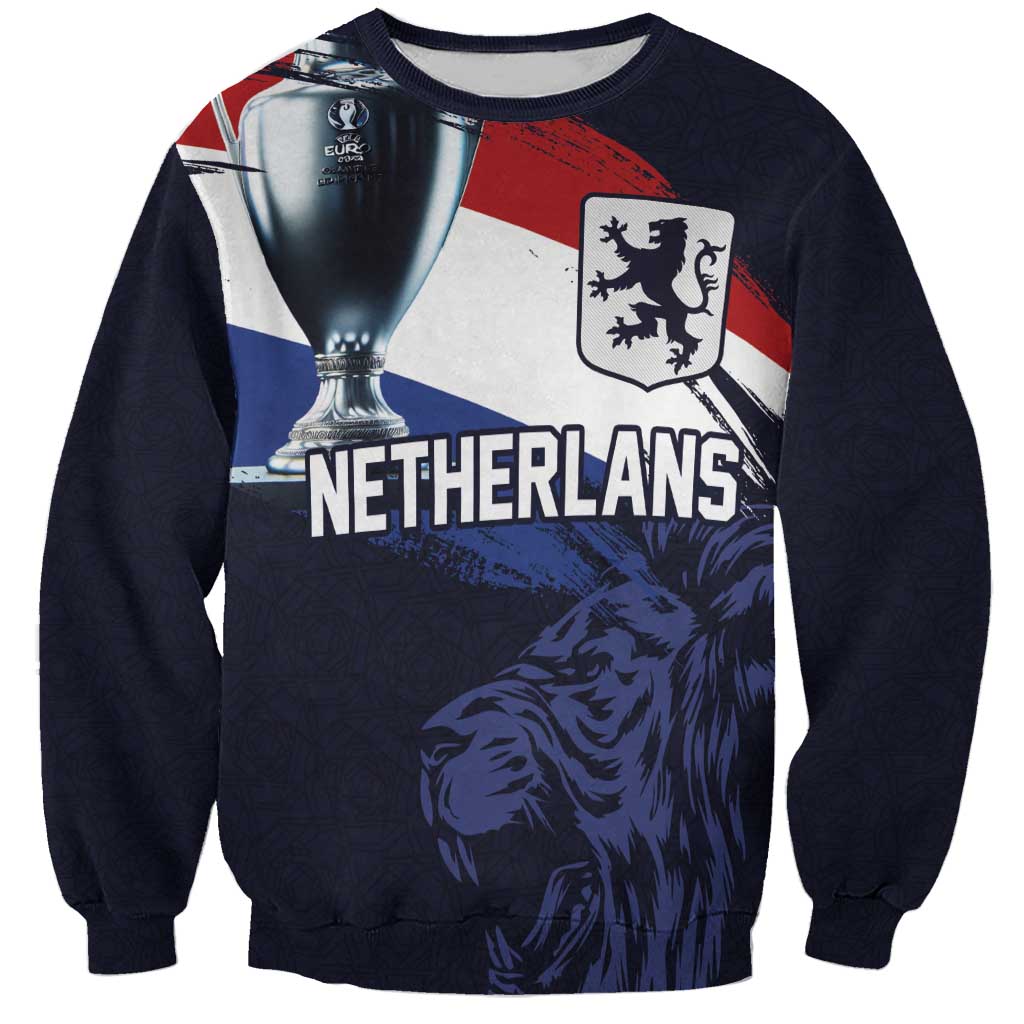 Custom Netherlands Football 2024 Road To The Champion Sweatshirt Oranje Holland Clockwork Orange The Flying Away Color - Wonder Print Shop