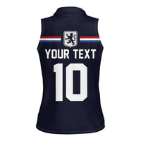 Custom Netherlands Football 2024 Road To The Champion Women Sleeveless Polo Shirt Oranje Holland Clockwork Orange The Flying Away Color - Wonder Print Shop