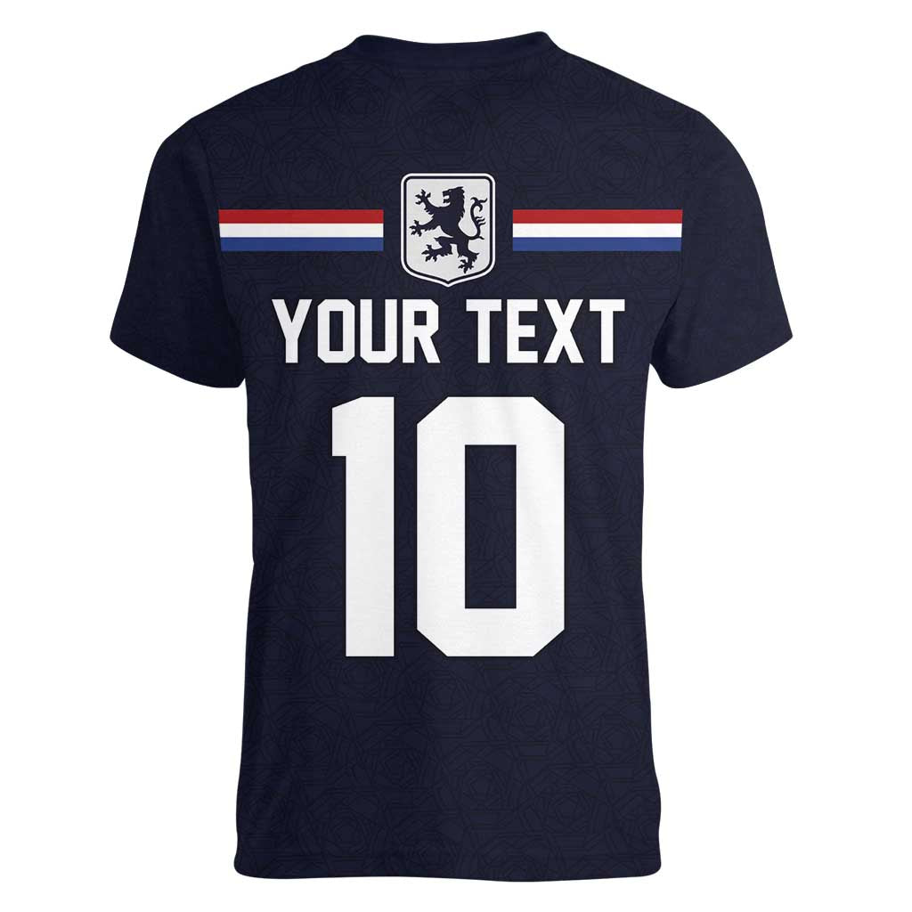 Custom Netherlands Football 2024 Road To The Champion Women V-Neck T-Shirt Oranje Holland Clockwork Orange The Flying Away Color - Wonder Print Shop