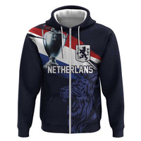Custom Netherlands Football 2024 Road To The Champion Zip Hoodie Oranje Holland Clockwork Orange The Flying Away Color - Wonder Print Shop