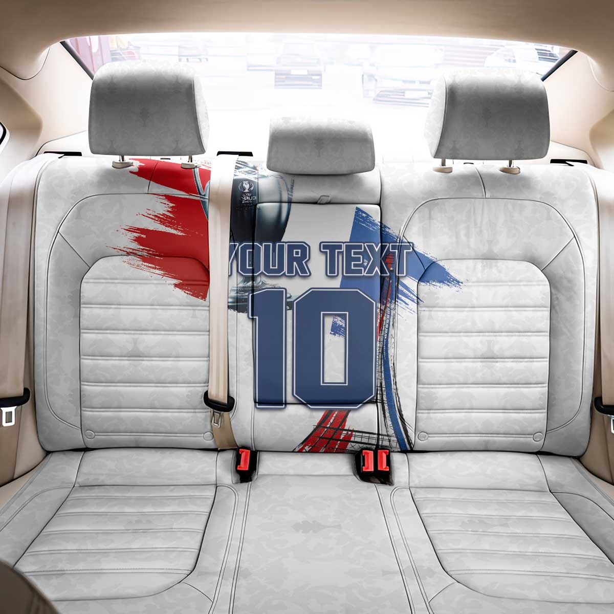 Custom Le Blues Football 2024 Road To The Champion Back Car Seat Cover - Wonder Print Shop