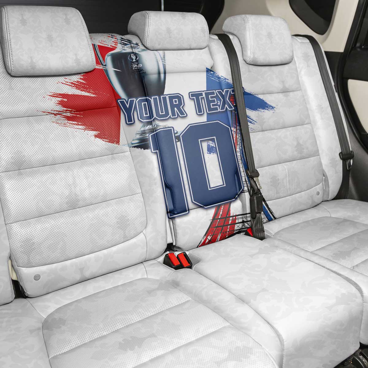 Custom Le Blues Football 2024 Road To The Champion Back Car Seat Cover - Wonder Print Shop