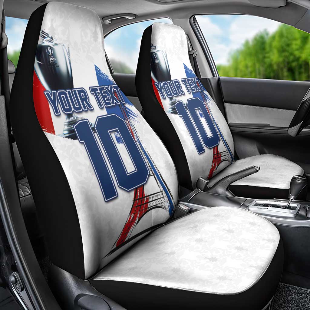 Custom Le Blues Football 2024 Road To The Champion Car Seat Cover - Wonder Print Shop