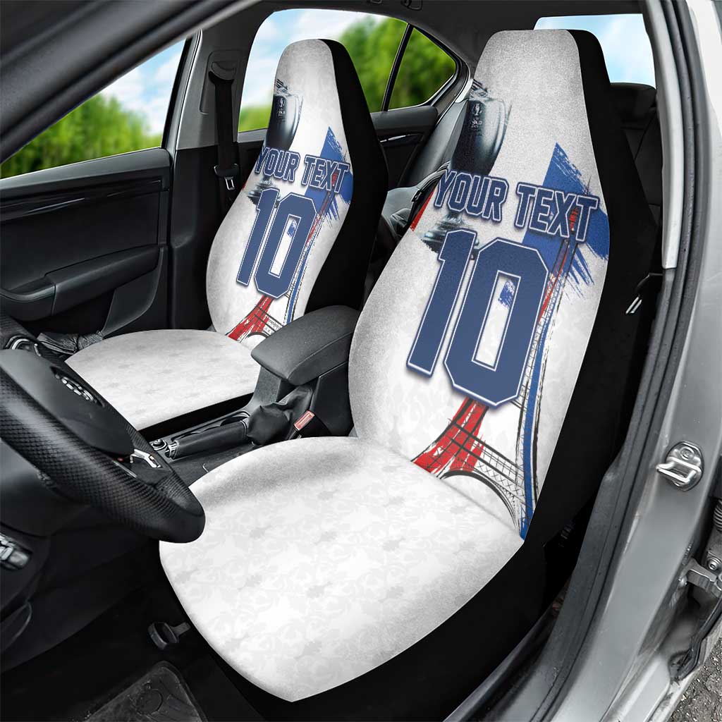 Custom Le Blues Football 2024 Road To The Champion Car Seat Cover - Wonder Print Shop