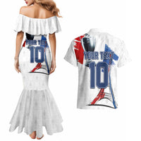 Custom Le Blues Football 2024 Road To The Champion Couples Matching Mermaid Dress and Hawaiian Shirt - Wonder Print Shop