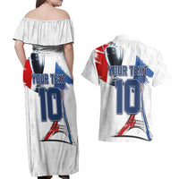 Custom Le Blues Football 2024 Road To The Champion Couples Matching Off Shoulder Maxi Dress and Hawaiian Shirt - Wonder Print Shop