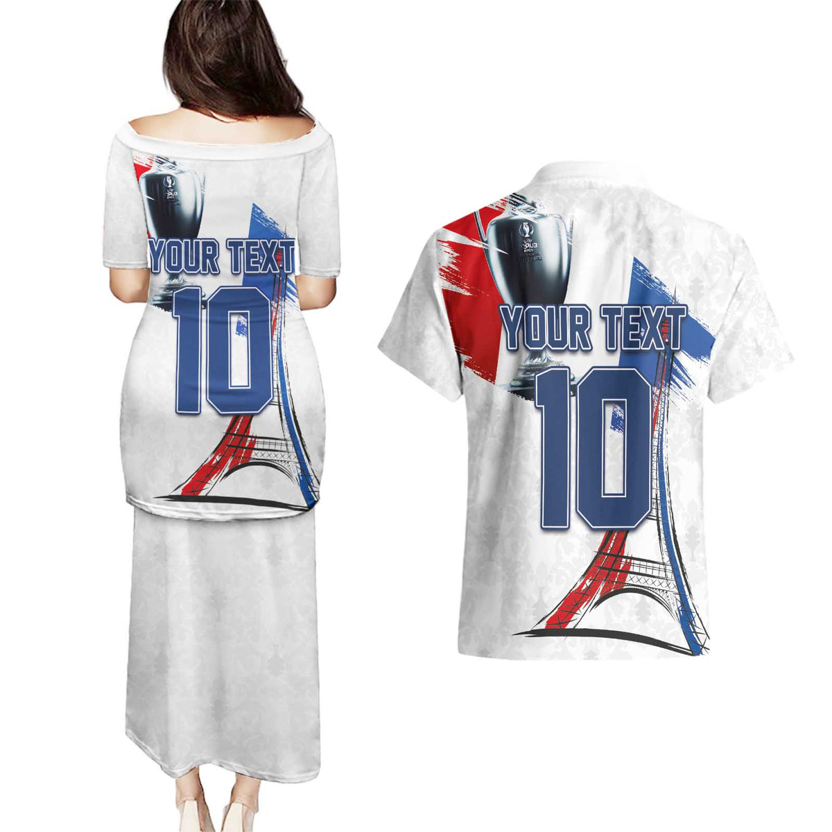 Custom Le Blues Football 2024 Road To The Champion Couples Matching Puletasi and Hawaiian Shirt - Wonder Print Shop