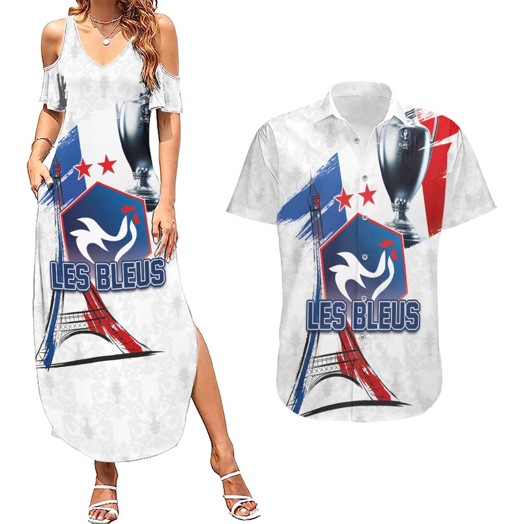 Custom Le Blues Football 2024 Road To The Champion Couples Matching Summer Maxi Dress and Hawaiian Shirt - Wonder Print Shop