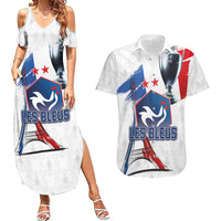 Custom Le Blues Football 2024 Road To The Champion Couples Matching Summer Maxi Dress and Hawaiian Shirt - Wonder Print Shop