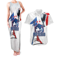 Custom Le Blues Football 2024 Road To The Champion Couples Matching Tank Maxi Dress and Hawaiian Shirt - Wonder Print Shop
