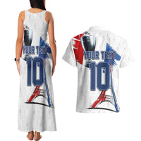Custom Le Blues Football 2024 Road To The Champion Couples Matching Tank Maxi Dress and Hawaiian Shirt - Wonder Print Shop