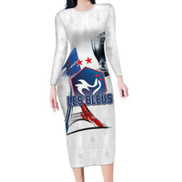 Custom Le Blues Football 2024 Road To The Champion Family Matching Long Sleeve Bodycon Dress and Hawaiian Shirt - Wonder Print Shop