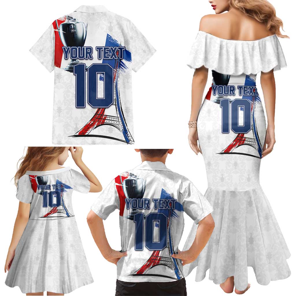 Custom Le Blues Football 2024 Road To The Champion Family Matching Mermaid Dress and Hawaiian Shirt - Wonder Print Shop