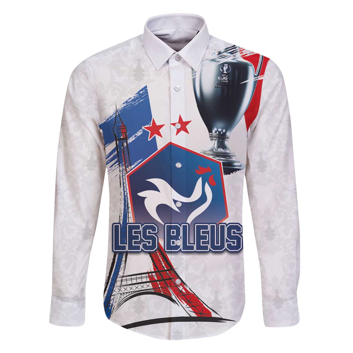 Custom Le Blues Football 2024 Road To The Champion Family Matching Off The Shoulder Long Sleeve Dress and Hawaiian Shirt - Wonder Print Shop