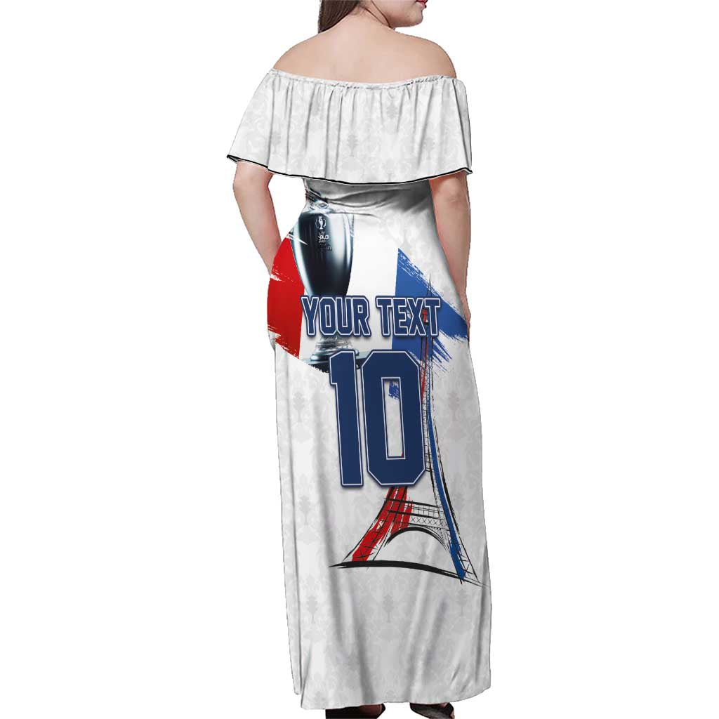 Custom Le Blues Football 2024 Road To The Champion Family Matching Off Shoulder Maxi Dress and Hawaiian Shirt - Wonder Print Shop