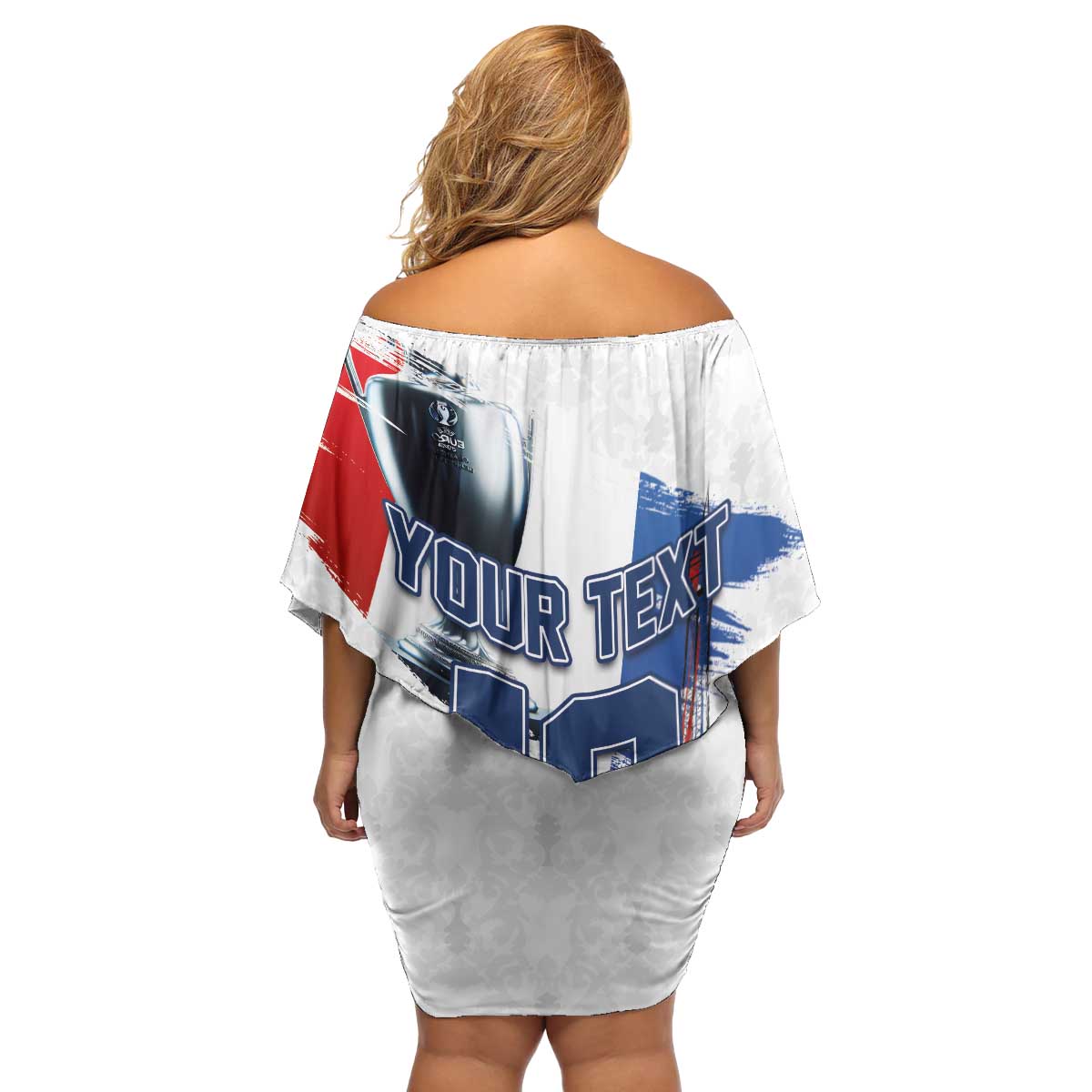 Custom Le Blues Football 2024 Road To The Champion Family Matching Off Shoulder Short Dress and Hawaiian Shirt - Wonder Print Shop