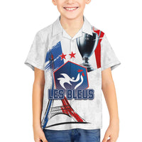 Custom Le Blues Football 2024 Road To The Champion Family Matching Short Sleeve Bodycon Dress and Hawaiian Shirt - Wonder Print Shop