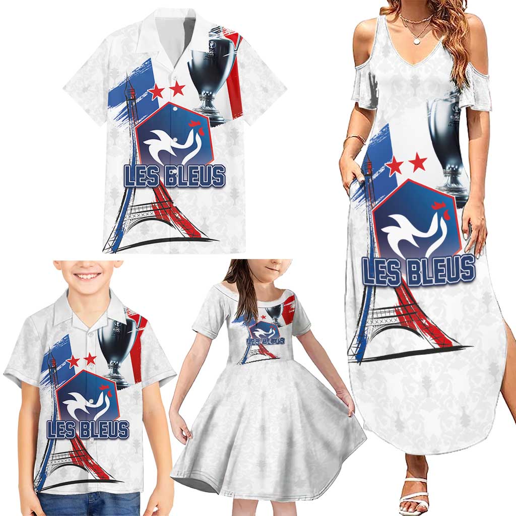 Custom Le Blues Football 2024 Road To The Champion Family Matching Summer Maxi Dress and Hawaiian Shirt - Wonder Print Shop