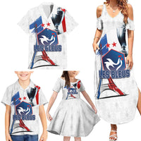 Custom Le Blues Football 2024 Road To The Champion Family Matching Summer Maxi Dress and Hawaiian Shirt - Wonder Print Shop