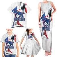 Custom Le Blues Football 2024 Road To The Champion Family Matching Tank Maxi Dress and Hawaiian Shirt - Wonder Print Shop
