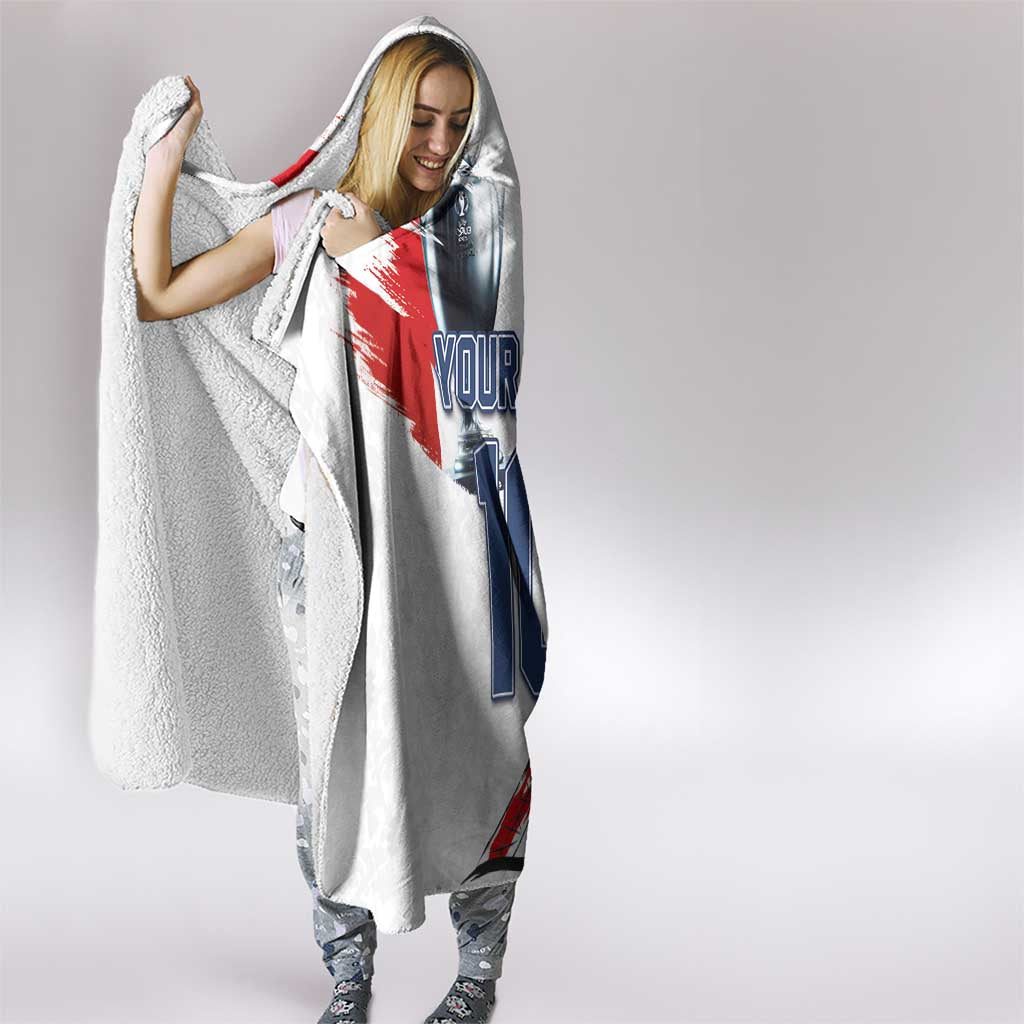 Custom Le Blues Football 2024 Road To The Champion Hooded Blanket