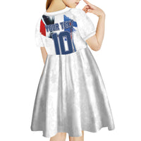 Custom Le Blues Football 2024 Road To The Champion Kid Short Sleeve Dress - Wonder Print Shop