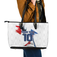 Custom Le Blues Football 2024 Road To The Champion Leather Tote Bag - Wonder Print Shop