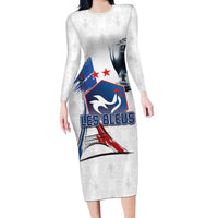 Custom Le Blues Football 2024 Road To The Champion Long Sleeve Bodycon Dress - Wonder Print Shop