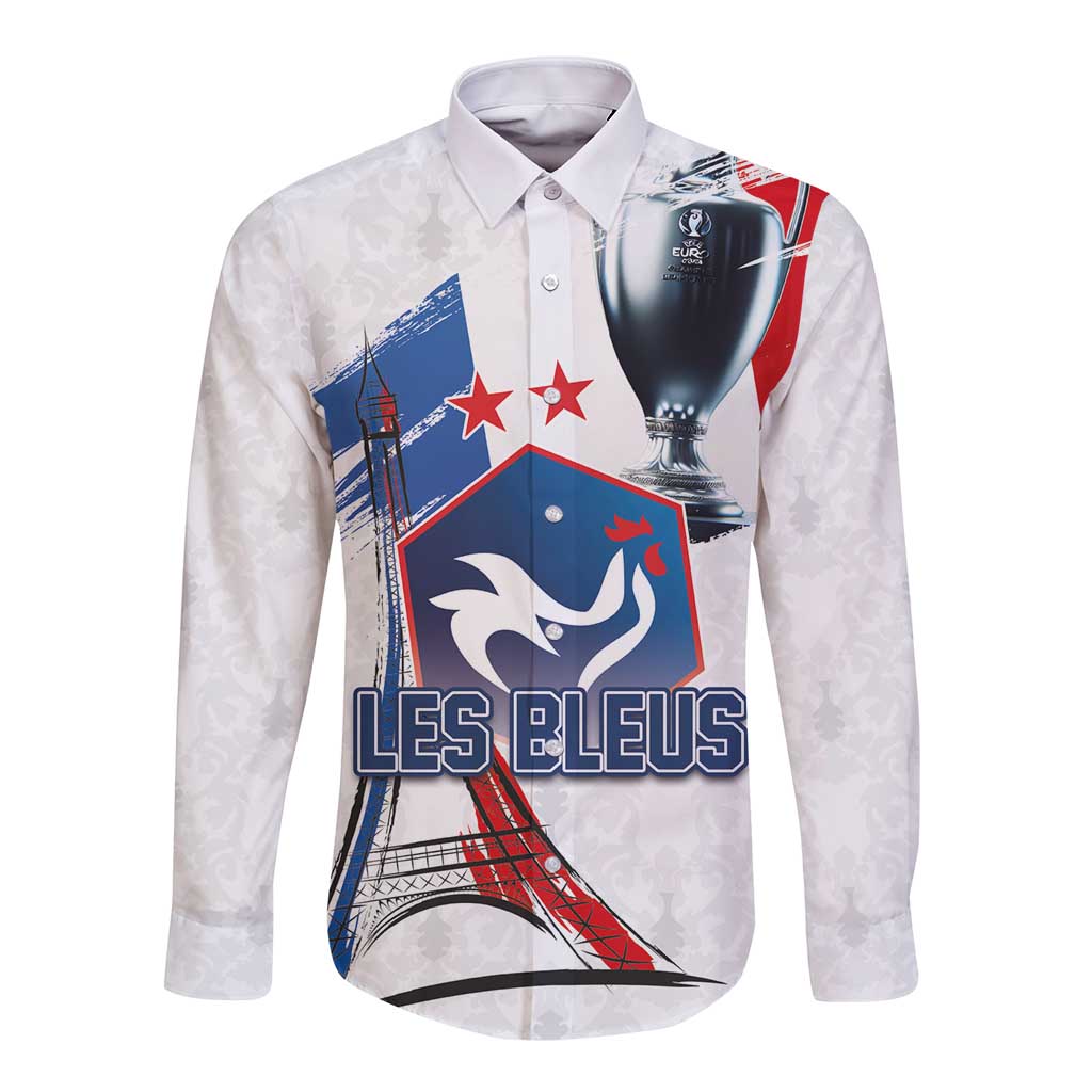 Custom Le Blues Football 2024 Road To The Champion Long Sleeve Button Shirt - Wonder Print Shop