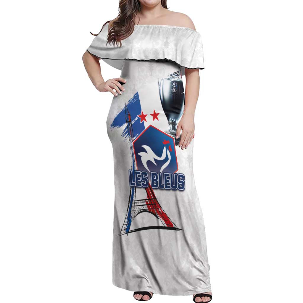 Custom Le Blues Football 2024 Road To The Champion Off Shoulder Maxi Dress - Wonder Print Shop