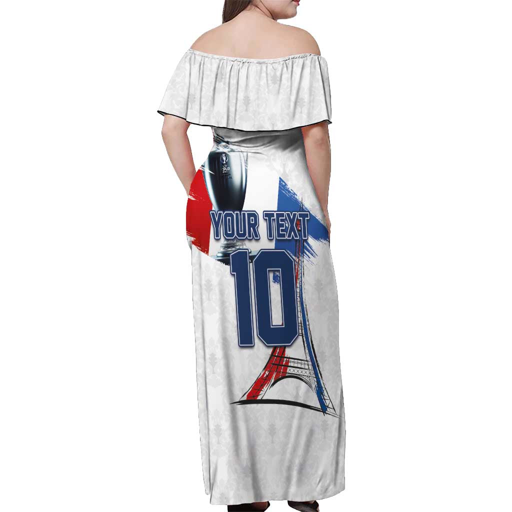 Custom Le Blues Football 2024 Road To The Champion Off Shoulder Maxi Dress - Wonder Print Shop