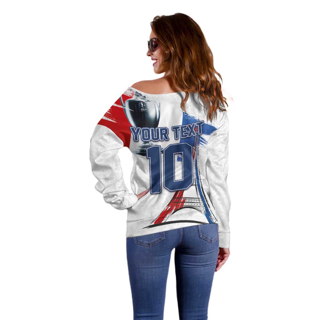 Custom Le Blues Football 2024 Road To The Champion Off Shoulder Sweater - Wonder Print Shop