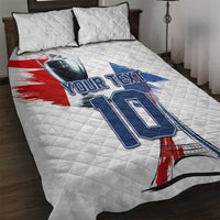 Custom Le Blues Football 2024 Road To The Champion Quilt Bed Set - Wonder Print Shop