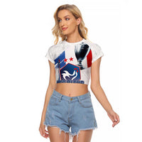 Custom Le Blues Football 2024 Road To The Champion Raglan Cropped T Shirt - Wonder Print Shop