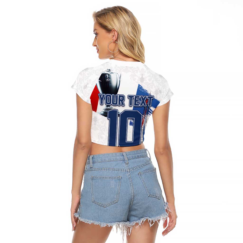 Custom Le Blues Football 2024 Road To The Champion Raglan Cropped T Shirt - Wonder Print Shop