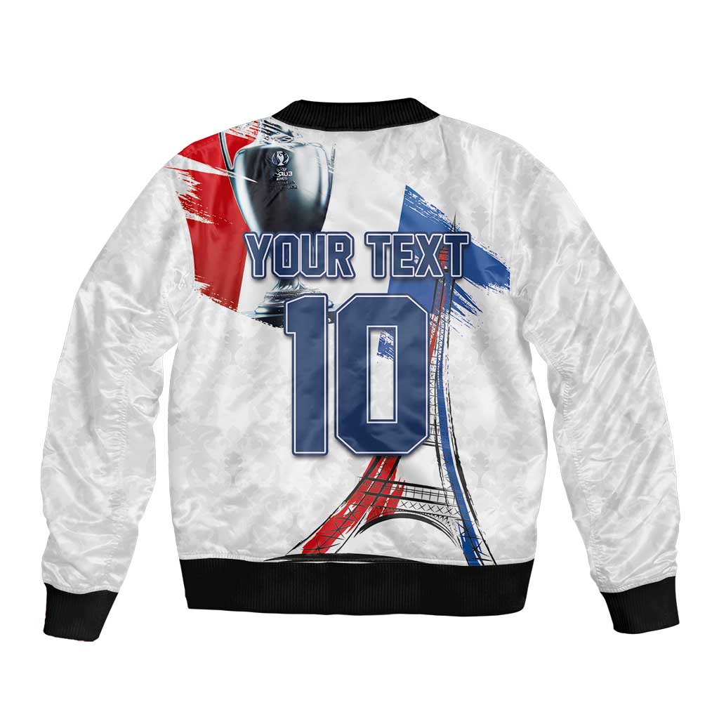 Custom Le Blues Football 2024 Road To The Champion Sleeve Zip Bomber Jacket - Wonder Print Shop